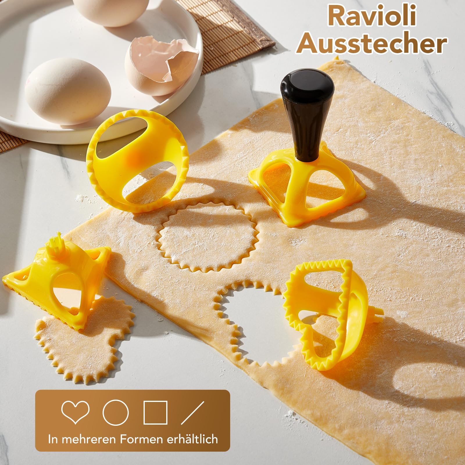 ROSSETTO Manuelle Nudelmaschine mit Trockner, Edelstahl Pastamaschine mit 9 Teigstärken, 2 Schnittbreiten,Für Lasagne, Spaghetti, Fettuccini, Ravioli-Ausstechern