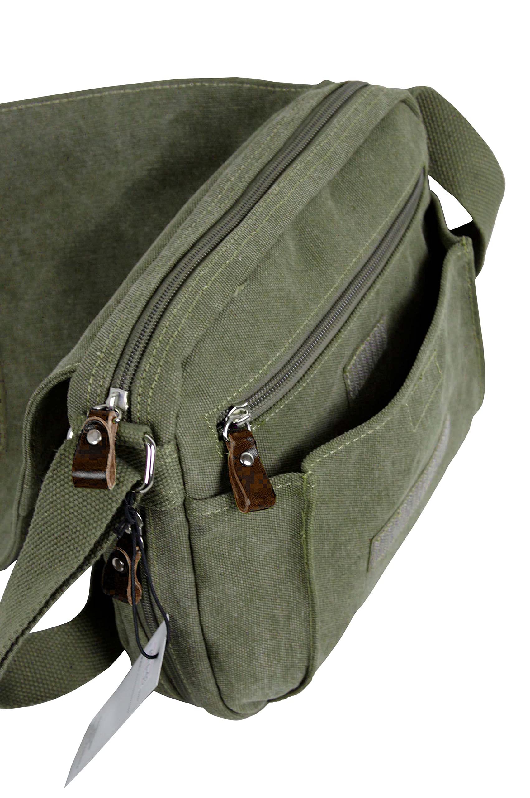 KTANA Petit sac besace sac bandoulière unisexe toile garni cuir réf 6514 (6 couleurs disponible)