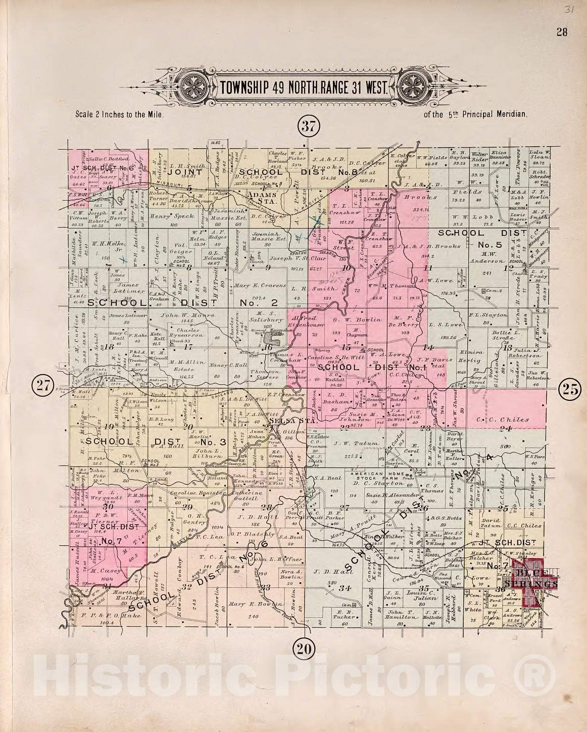 Jackson County Plat Map Amazon.com: Historic 1904 Wall Map - Plat Book Of Jackson County, Missouri  - Township 49 North Range 31 West 24In X 30In: Posters & Prints