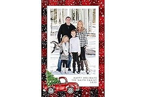 Personalized Holiday Photo Cards: Capture the Spirit of Christmas with our Festive Truck Design