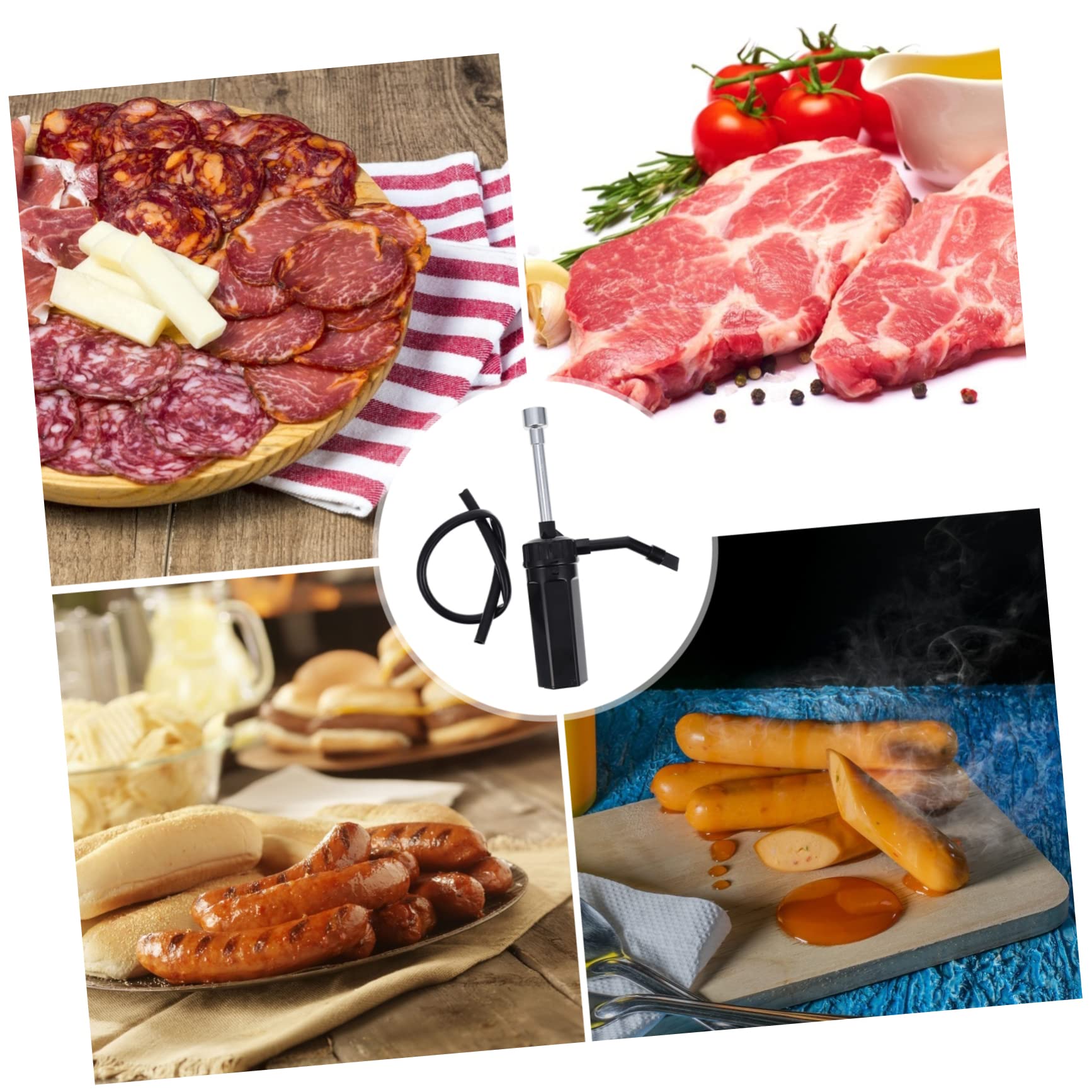 UPKOCH Affumicatore Tubo e Riutilizzabile, Portatile Leggero, Allungabile in Plastica, e Acciaio Inox per Alimenti, per Cucina e Ristorante