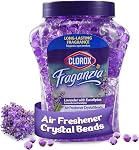 Clorox Fraganzia Air Care Air Freshener Crystal Beads in Lavender with Eucalpytus Scent Scent, 12 Ounces | Lavender Eucalyptus Scented Air Freshener Gel Beads from Clorox Fraganzia for Car or Home