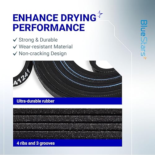 Miniatura 5 de BlueStars 341241 691366 Dryer Drum Belt & Pulley Kit – Compatible with Kenmore Whirlpool Dryers - Replaces 8066065 AP2946843 W10127457 PS346995