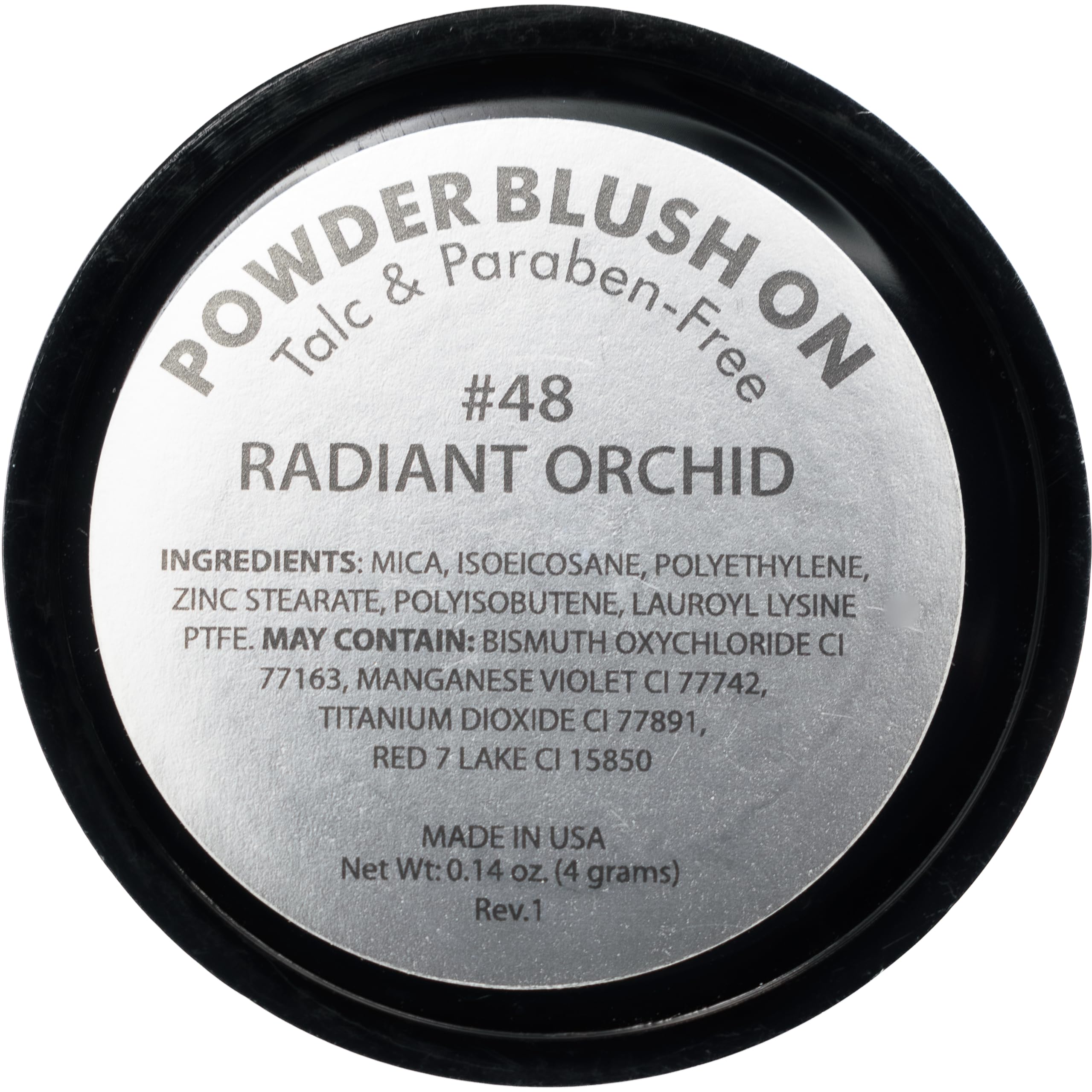 Reines Rouge, gepresstes Puder, ohne Talk- und Parabene, 4 g, ohne Tierversuche und Tierversuche