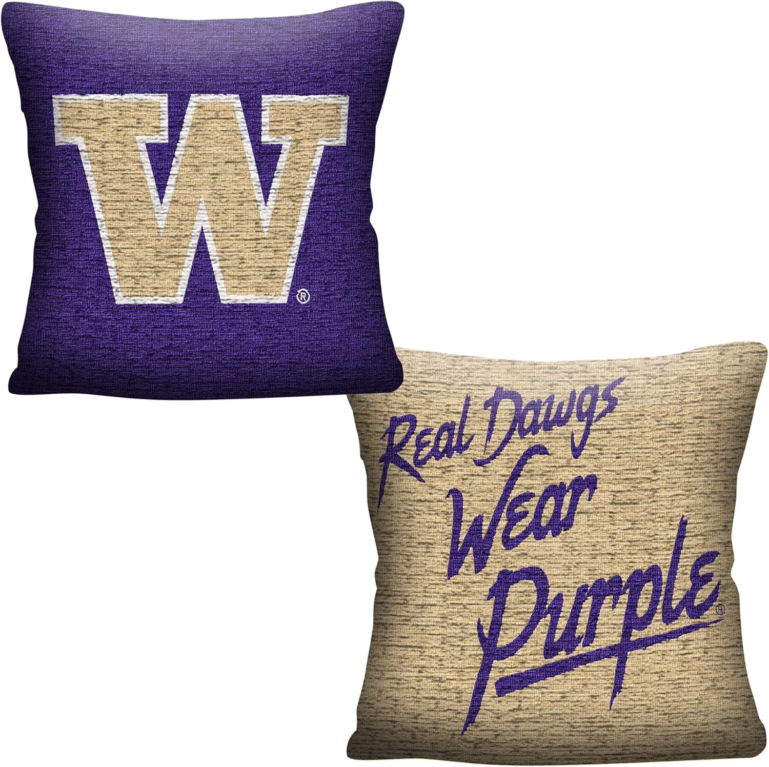 Northwest NCAA Unisex-Adult Invert Double Sided Woven Jacquard Pillow