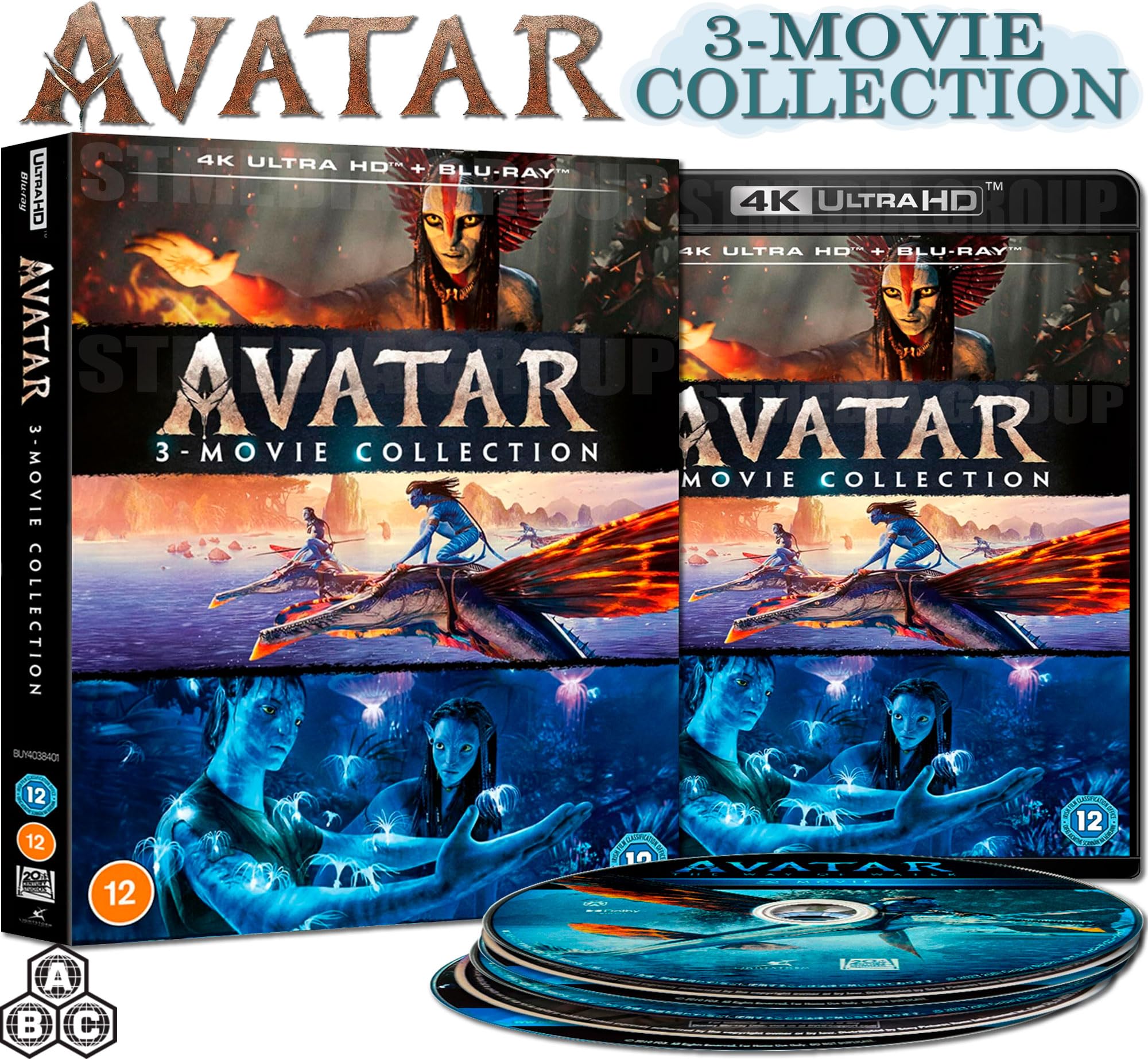 Avatar: 3-Movie Collection (Avatar / Avatar: The Way of Water / Avatar: Fire and Ash) [6-Disc Set] [4K UHD + Blu-ray] [Region Free]