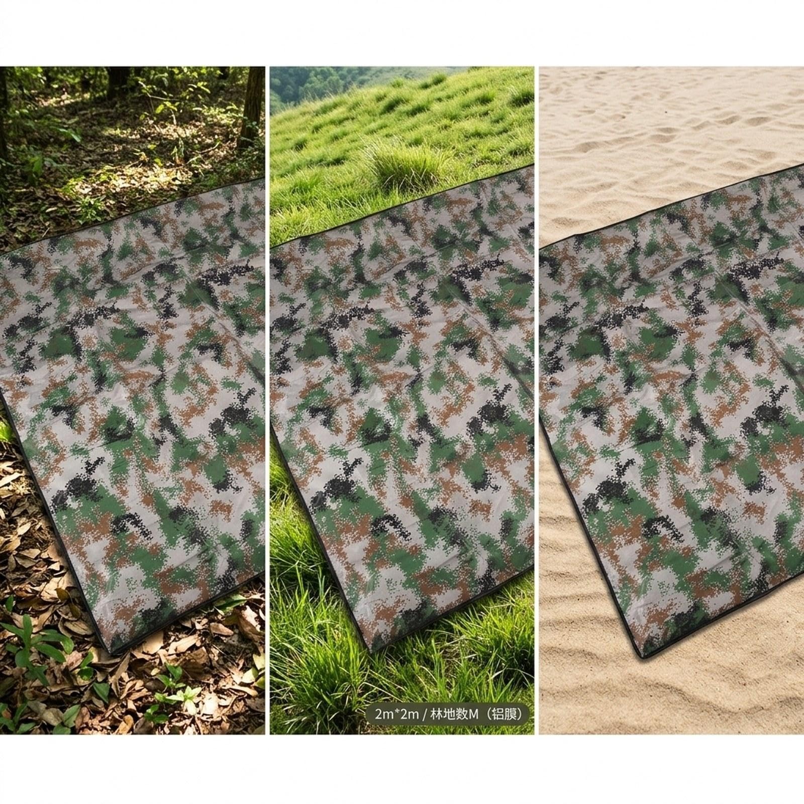 Manta de Emergencia para Exteriores, Manta de Camping, Esterilla de Camping para Exteriores, Esterilla de Picnic para Senderismo, 2mx2m