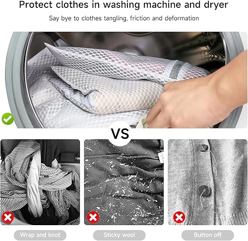 Miniatura 5 de GOGOODA Delicates - Bolsas de lavandería para ropa sucia, ideales para lavandería, medias, blusas, ropa interior, pantimedias, calcetines (juego de