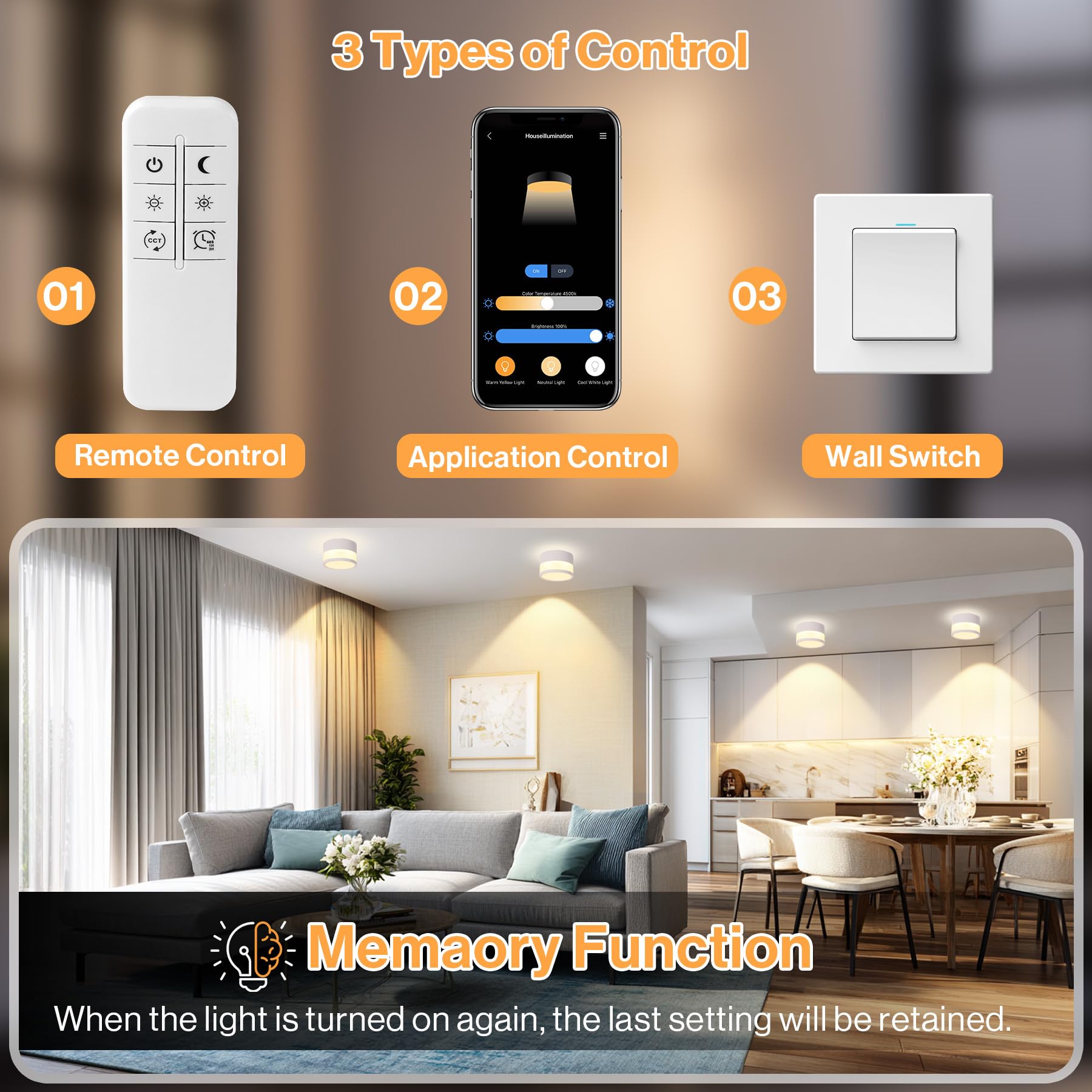 2x focos led interior techo Dimmable, IP65 focos techo con aplicación de control remoto, Lámpara de techo de 12W, Blanco, 2700K-6500K, Plana, Aluminio, 230V, Redondo, para baño, Ø10cm