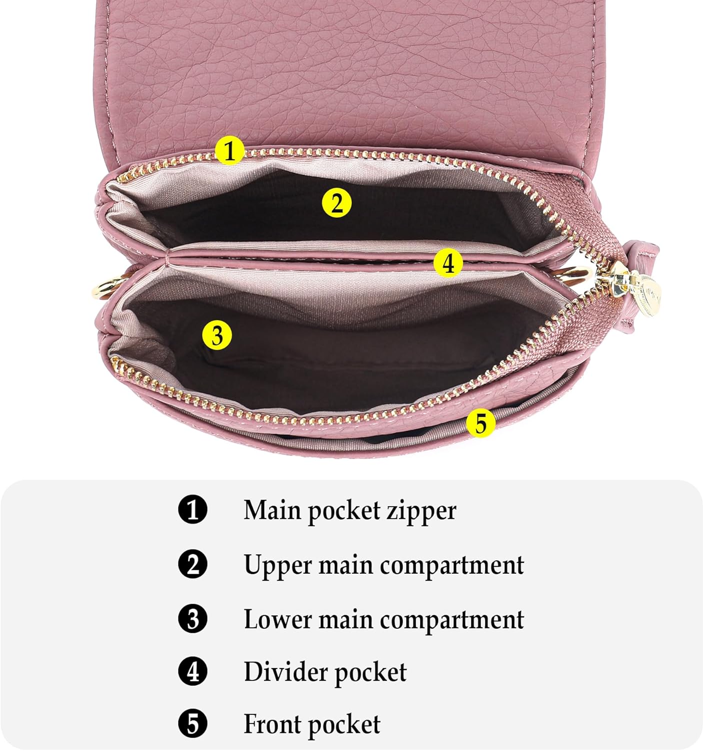 MINICAT Small Crossbody Bags for Women Cell Phone Bag Vegan Leather Cross Body Purse Wallet Purses - Image 3