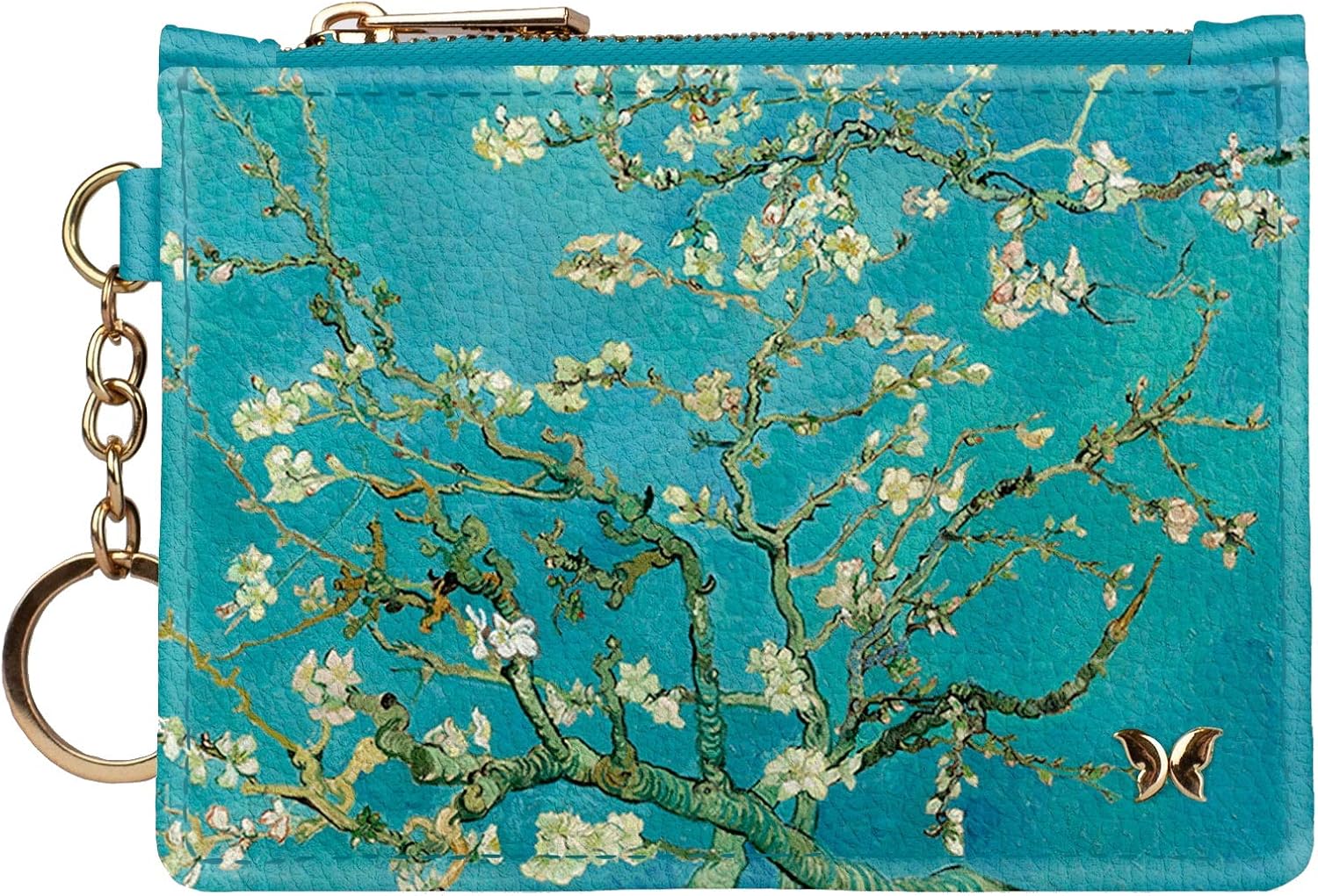 Monarque RFID Keychain Wallet (Van Gogh - Almond Blossom Blue)