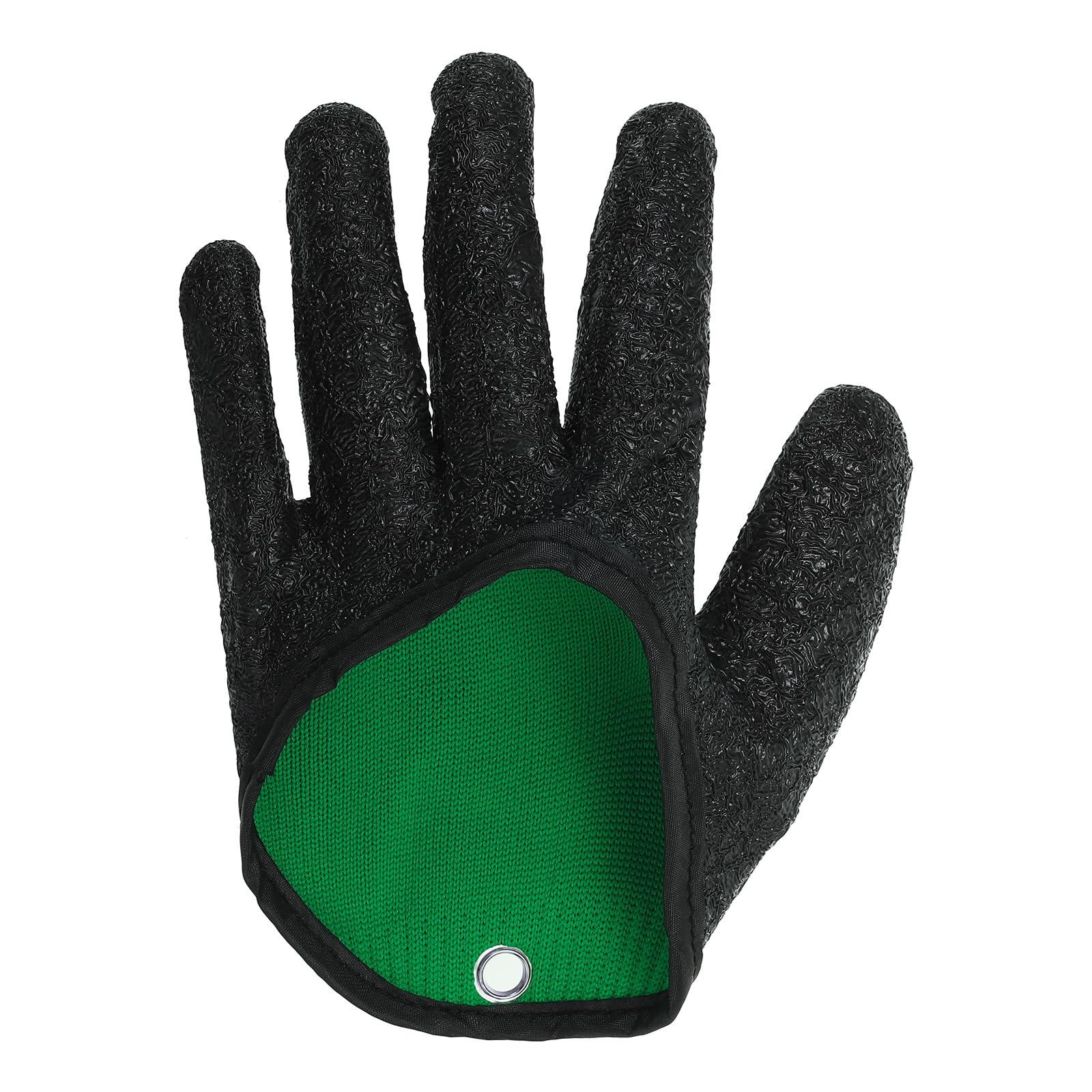 PATIKIL Fishing Gloves for Man, Fisherman Professional Catch Fish Gloves Non-Slip Puncture Resistant Waterproof Fillet Glove for Handling Catching Cleaning, Black(Left)