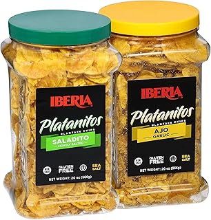 Iberia Plantain Chips, Lightly Salted Garlic