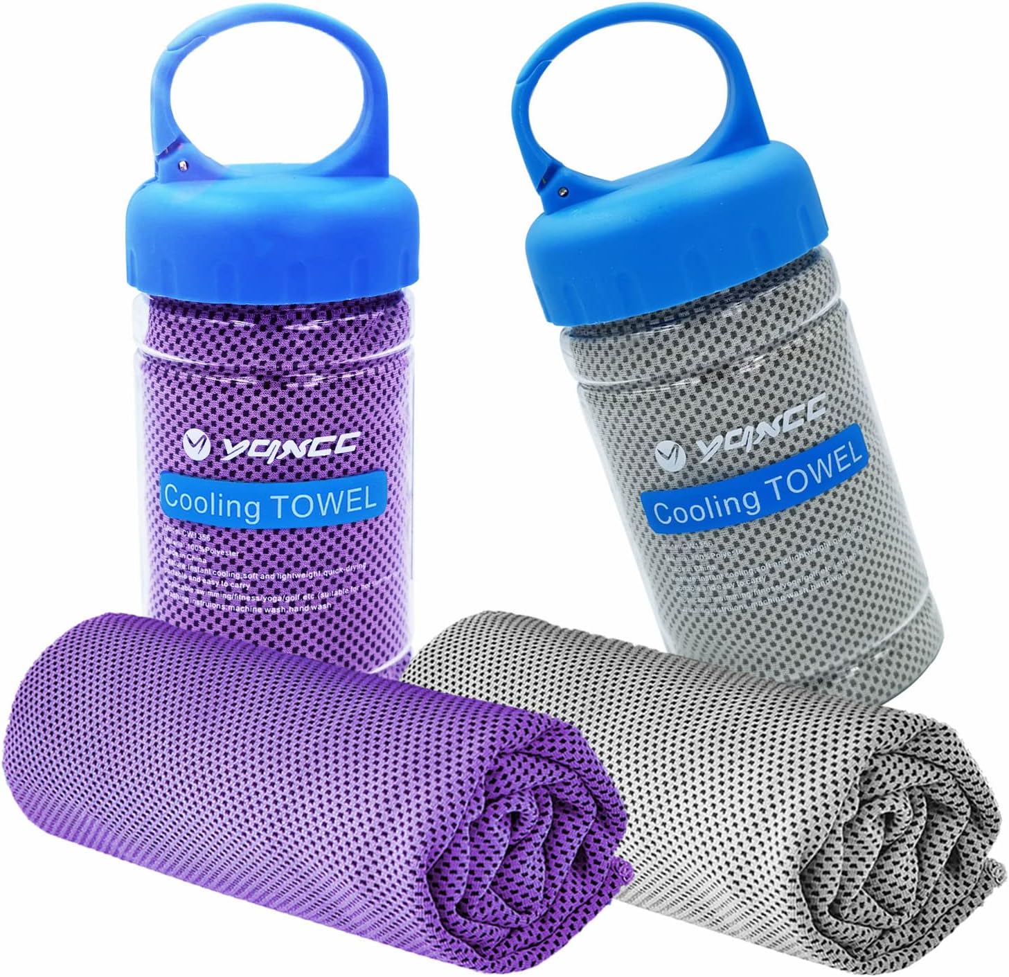  2 Pack Cooling Towels (47"x12"), Ice Cool Towel for Neck & Face thumbnail