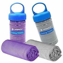 YQXCC Cooling Towel | 2 Pack 47x12 | Ice Cool for Neck | Soft Breathable Microfiber Chilly | for Yoga, Golf, Gym, Camping, Running, Workout & More Activities