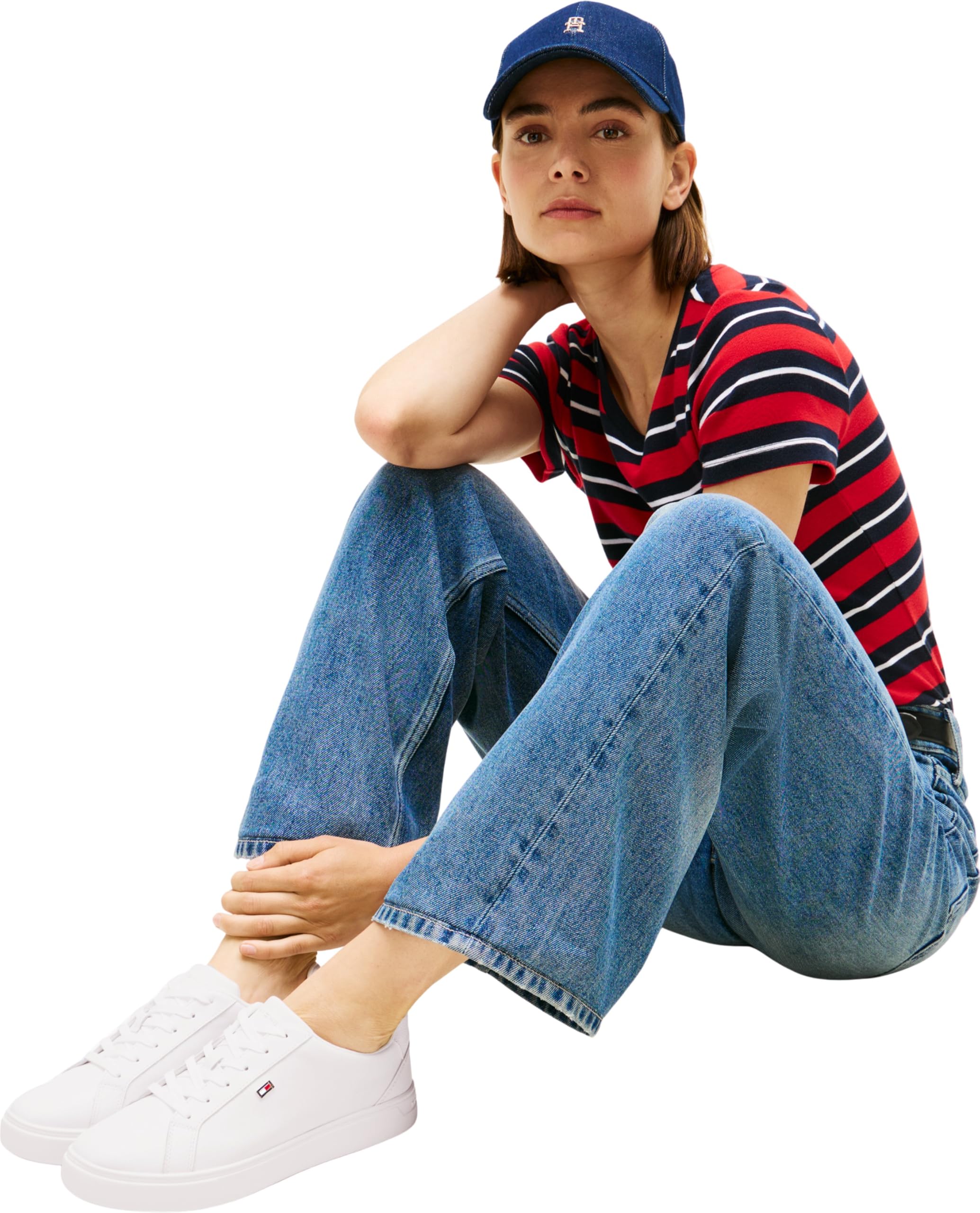 Tommy Hilfiger Damen Court Sneaker Schuhe aus Leder
