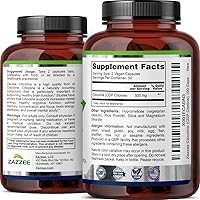 Vista 8 de Zazzee Extra Strength Citicoline, 500 mg per Serving, 100 Vegan Capsules, Superior CDP Choline Form, 100% Vegetarian and Pharmaceutical Grade