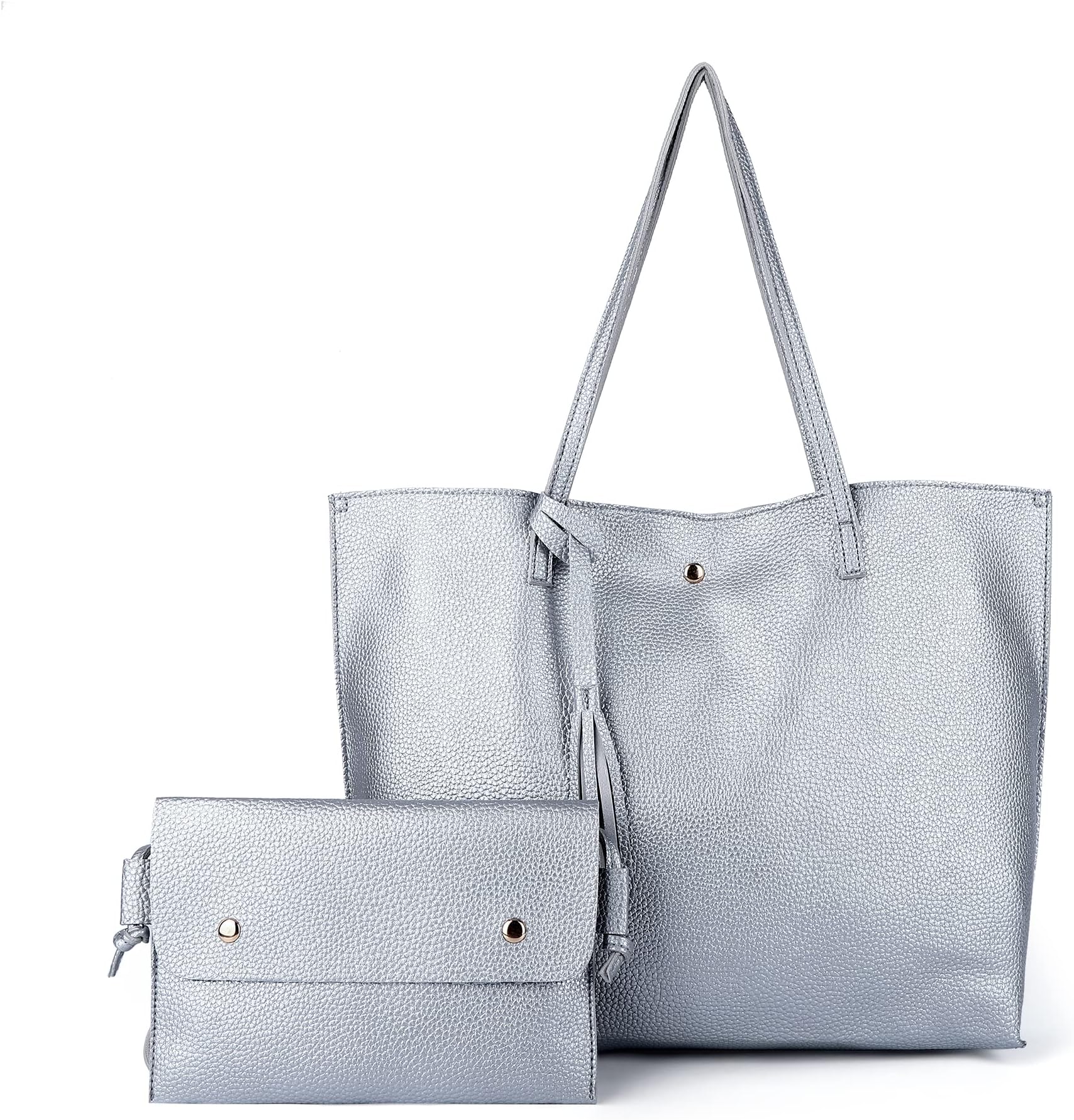 K.EYREWomen's Faux PU Leather Tote Shoulder Purses Bag for women, Big Capacity Tassel Handbag