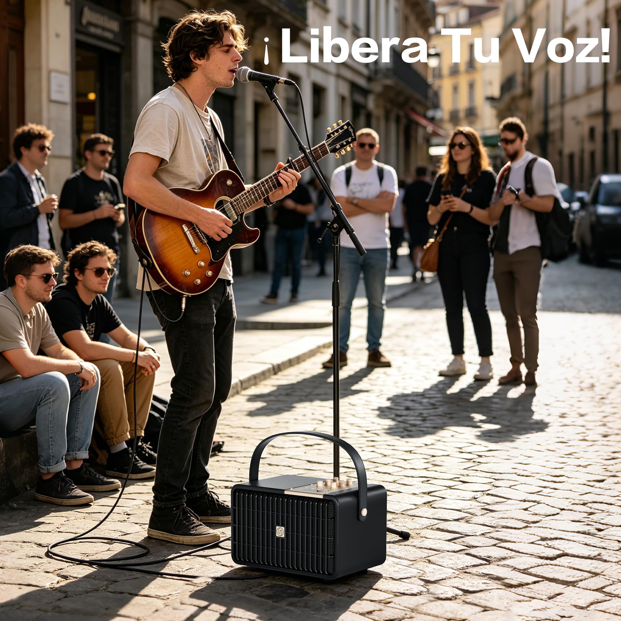 SUPNIU Altavoz Bluetooth portátil 240W Máxima Altavoz inalámbrico (Negro)