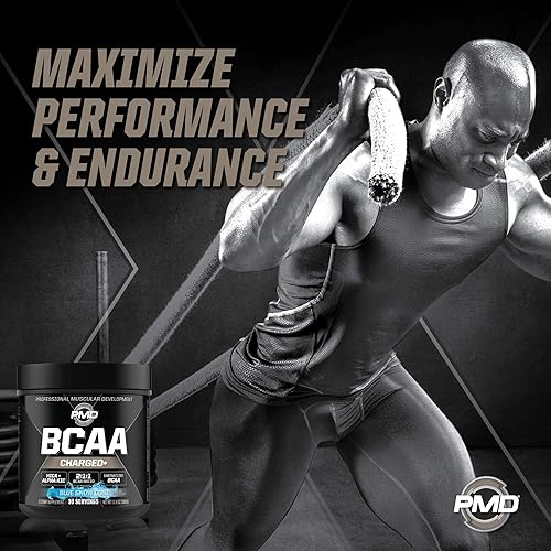 Miniatura 3 de PMD Sports BCAA Charged - Deliciosa mezcla de aminoácidos para rendimiento, recuperación, resistencia e hidratación, aumenta la función muscular
