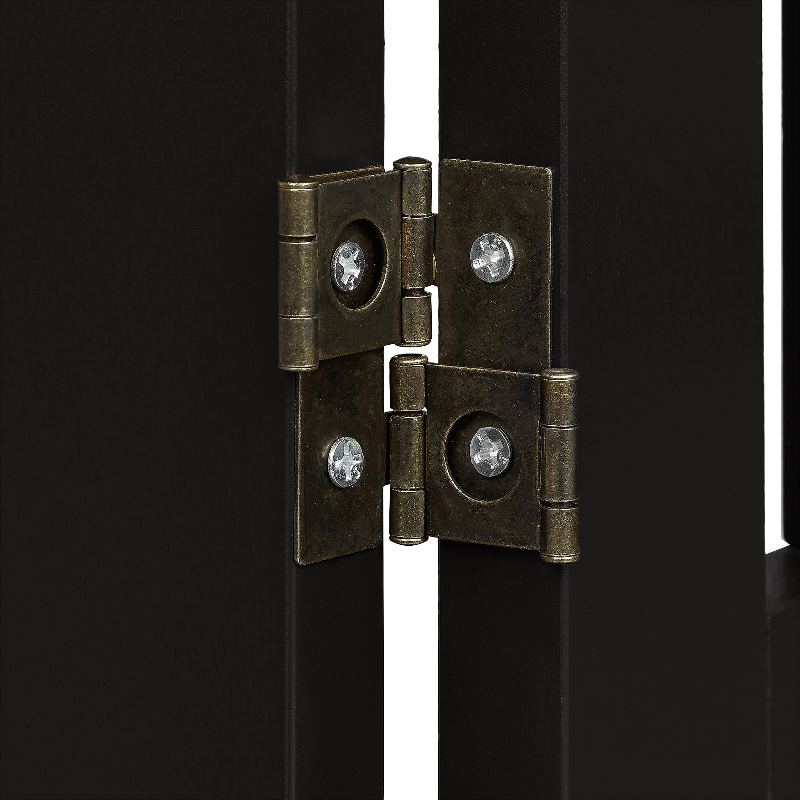 Relaxdays Barrera Seguridad Perros, Animales, Valla Protección Mascotas, Puerta, 70x154cm, Plegable, 3 Paneles, Negra