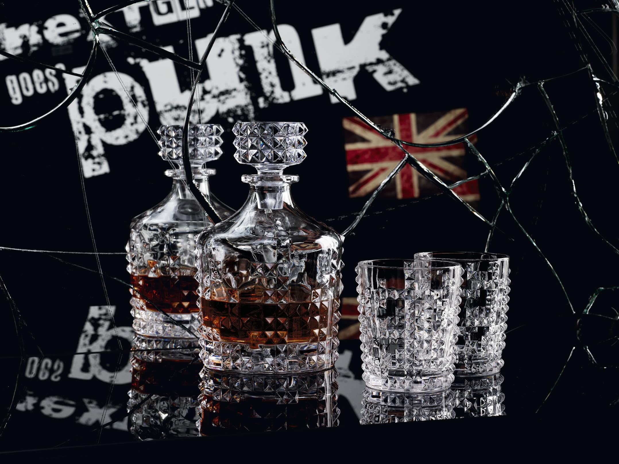Amazon.com: Nachtmann Punk 25 Oz Decanter & 12 Oz Whiskey Tumblers