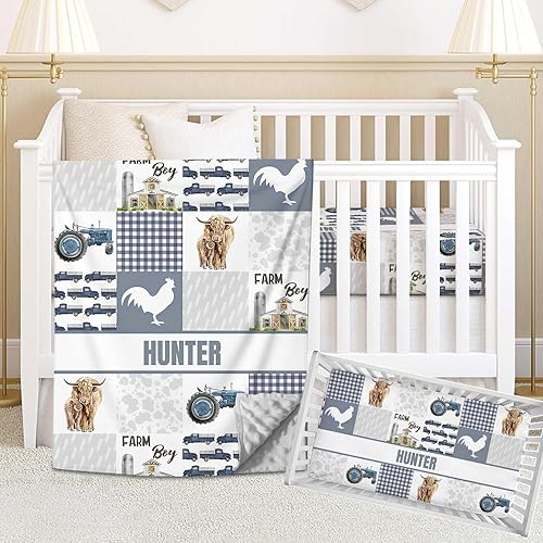 Juego de ropa de cama personalizado para cuna de bebé para bebés, juego de ropa de cama personalizado para cuna con nombre, juego de ropa de cama de