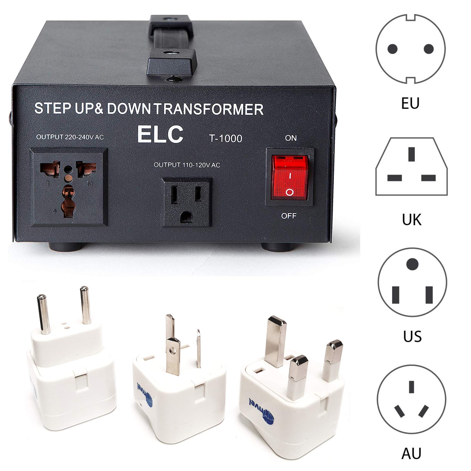 Buy Worldwide Plugs + 1000 Watt Voltage Converter Voltage Converter