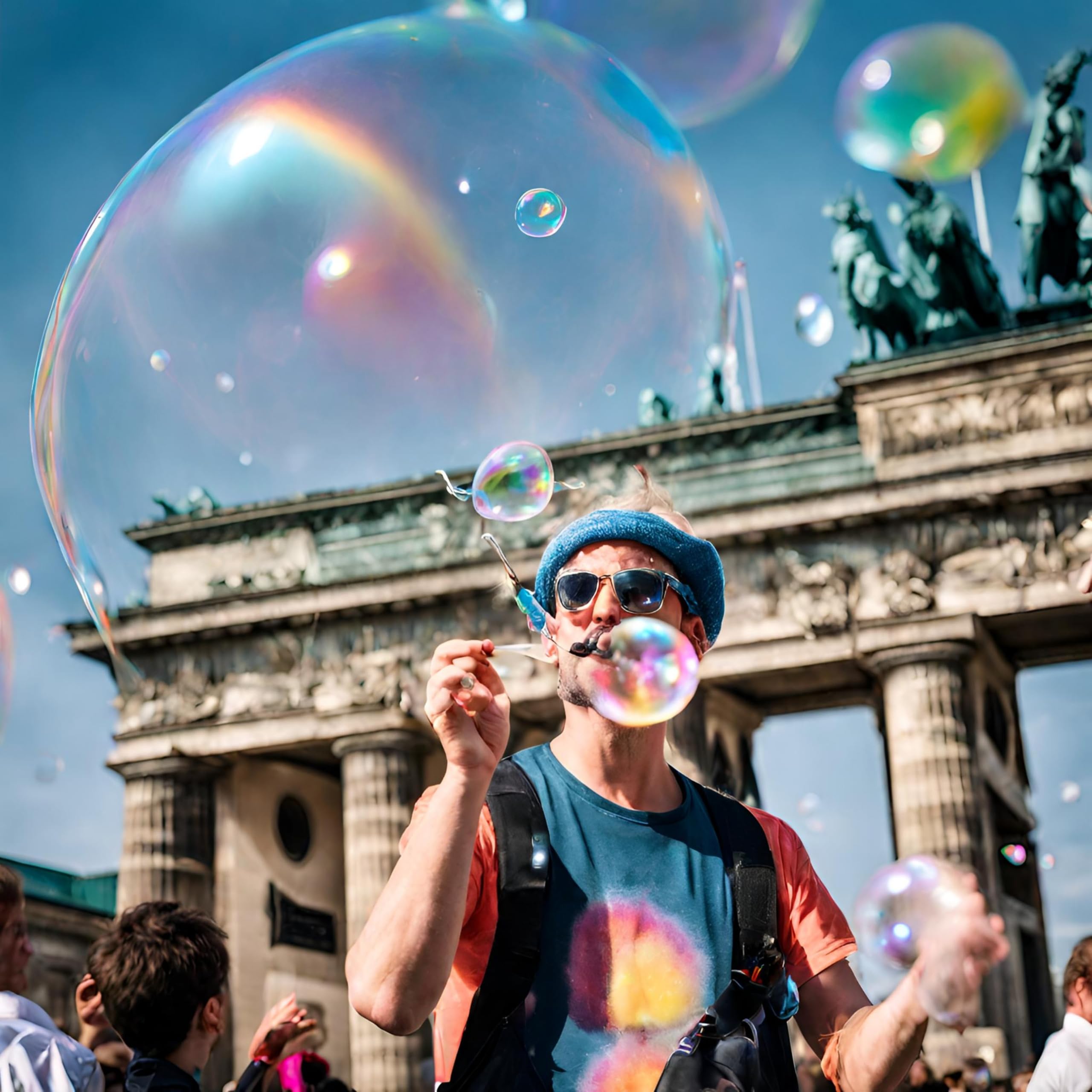 Bubble Brothers Płyn do baniek mydlanych, 5 l, do ogromnych baniek mydlanych i baniek mydlanych – kanister premium do uzupełniania na urodziny dziecka i zabawy na świeżym powietrzu, XXL, nietłukące