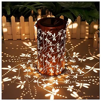 Dybalon Solar Power Butterfly Hollowed LED Light Hanging Lamp - Fast Charging - Portable - Outdoor - Lanterns - Waterproof - Garden Balcony Lawn - Decorative - Christmas Diwali Gift