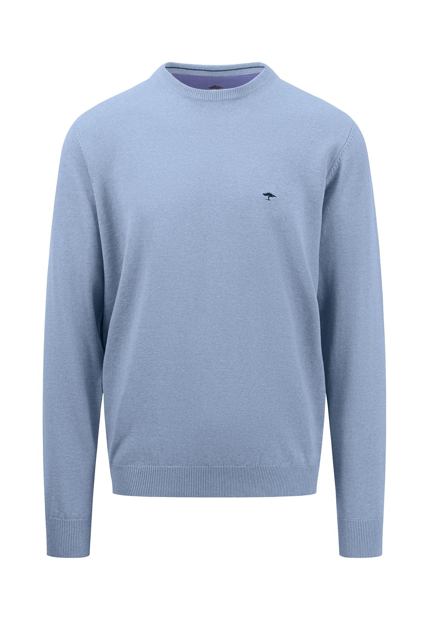 FYNCH-HATTON Feinstrickpullover mit O-Ausschnitt aus 100% Baumwolle Summer Breeze/L