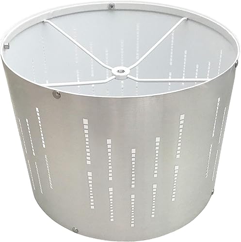 Miniatura 2 de Royal Designs, Inc. HB-643-10PN-2 - Pantalla de lámpara de tambor poco profundo con diseño de plantilla, níquel pulido, 10 x 10 x 8.5, paquete de 2