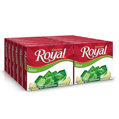 Royal - Gelatina sin azúcar, sabor cereza, 0.32 onzas (paquete de 12)