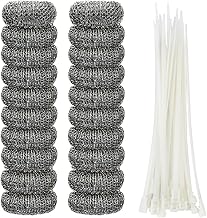 Shappy 20 Pieces Lint Traps Washing Machine Lint Trap Snare Laundry Mesh Washer Hose Filter with 20 Pieces Cable Ties