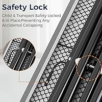 Vista 6 de BEWISHOME Tabla de planchar plegable, tabla de planchar compacta con 7 alturas ajustables y soporte de hierro de seguridad, patas de marco de metal