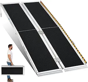 HABUTWAY 6ft Portable Wheelchair Ramp with Double Non-Skid Surface