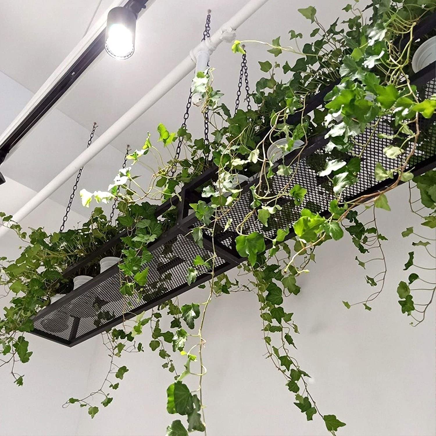 Przemysłowa metalowa półka na rośliny w stylu retro, wisząca półka na kwiaty, do wnętrz, balkonu, restauracji i baru, wszechstronne rozwiązanie do przechowywania roślin i dekoracji