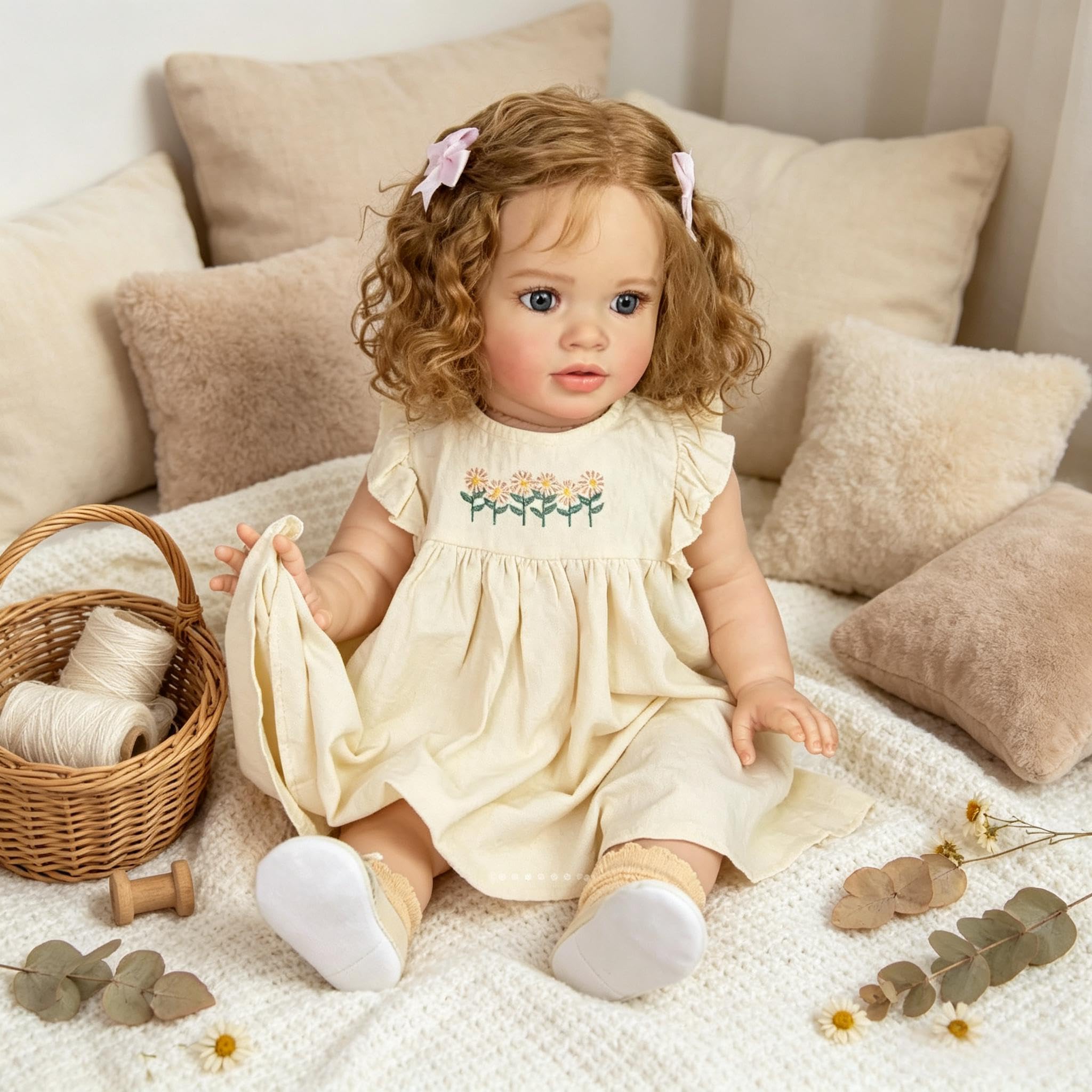 Duże realistyczne lalki Reborn maluch dziewczyna Pippa 66 cm realistyczne lalki Reborn Baby Dolls prawdziwe życie maluch lalka miękka winylowa tkanina ciało, które wygląda jak prawdziwa lalka