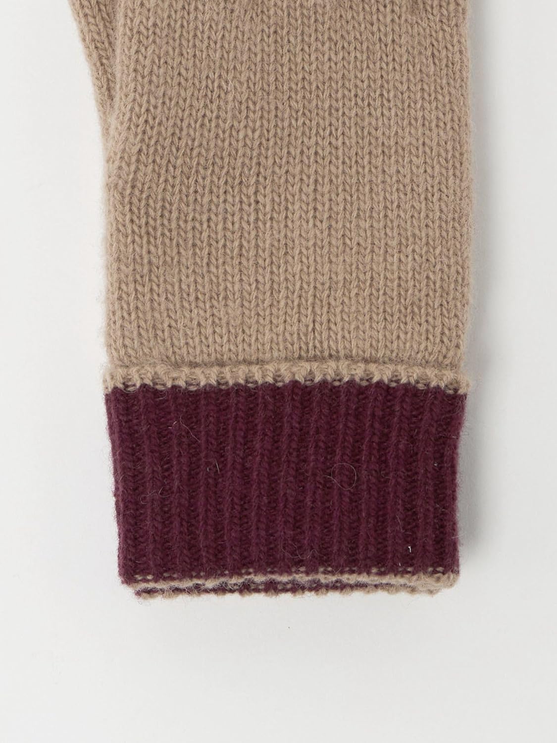 [ユナイテッドアローズ グリーンレーベル リラクシング] バイカラー ニット グローブ -タッチパネル対応- 31376000002