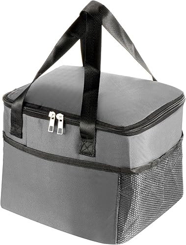 Miniatura 8 de PATIKIL Lonchera para mujereshombres, bolsa de almuerzo aislada a prueba de fugas con bolsillo contenedor de almuerzo reutilizable para el trabajo,