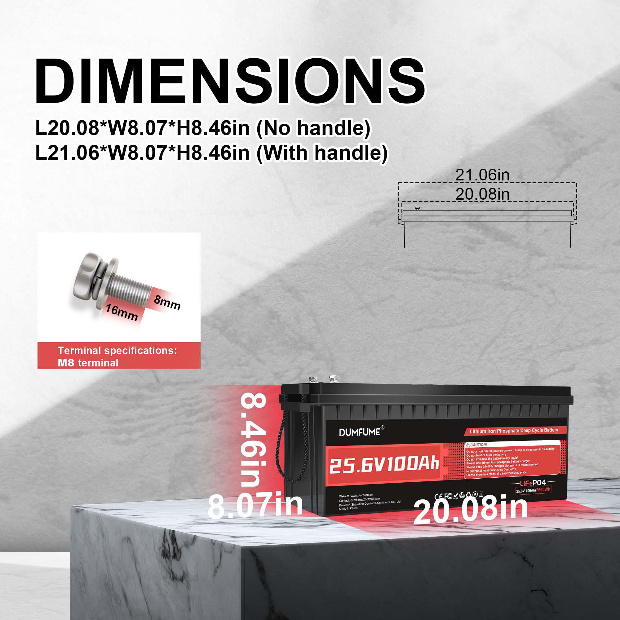 Batteria Litio Ferro Fosfato 24V 100Ah con BMS 100A | Protezione Basse Temperature per Accumulo Solare, Conversione Camper, Impianto Solare Isolato, Applicazioni Autonome