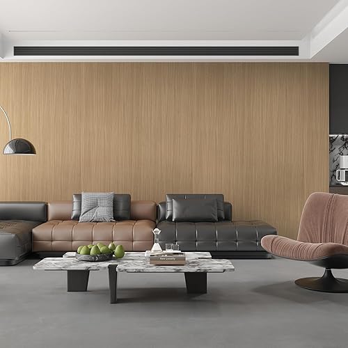 Miniatura 9 de Papel de contacto de grano de madera amarillo marrón, sin burbujas, autoadhesivo, impermeable, para gabinete, papel tapiz mate de madera sintética