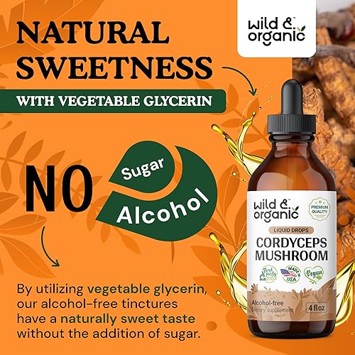 Miniatura 5 de Cordyceps - Extracto de hongos, suplemento líquido Cordyceps Sinensis para apoyo inmunológico y energético, tintura en polvo de hongos Cordyceps -