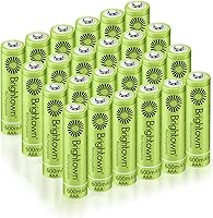 Vista 9 de Brightown Baterías AAA recargables, baterías solares triple A precargadas NiMH de 600 mAh para luces solares y dispositivos domésticos
