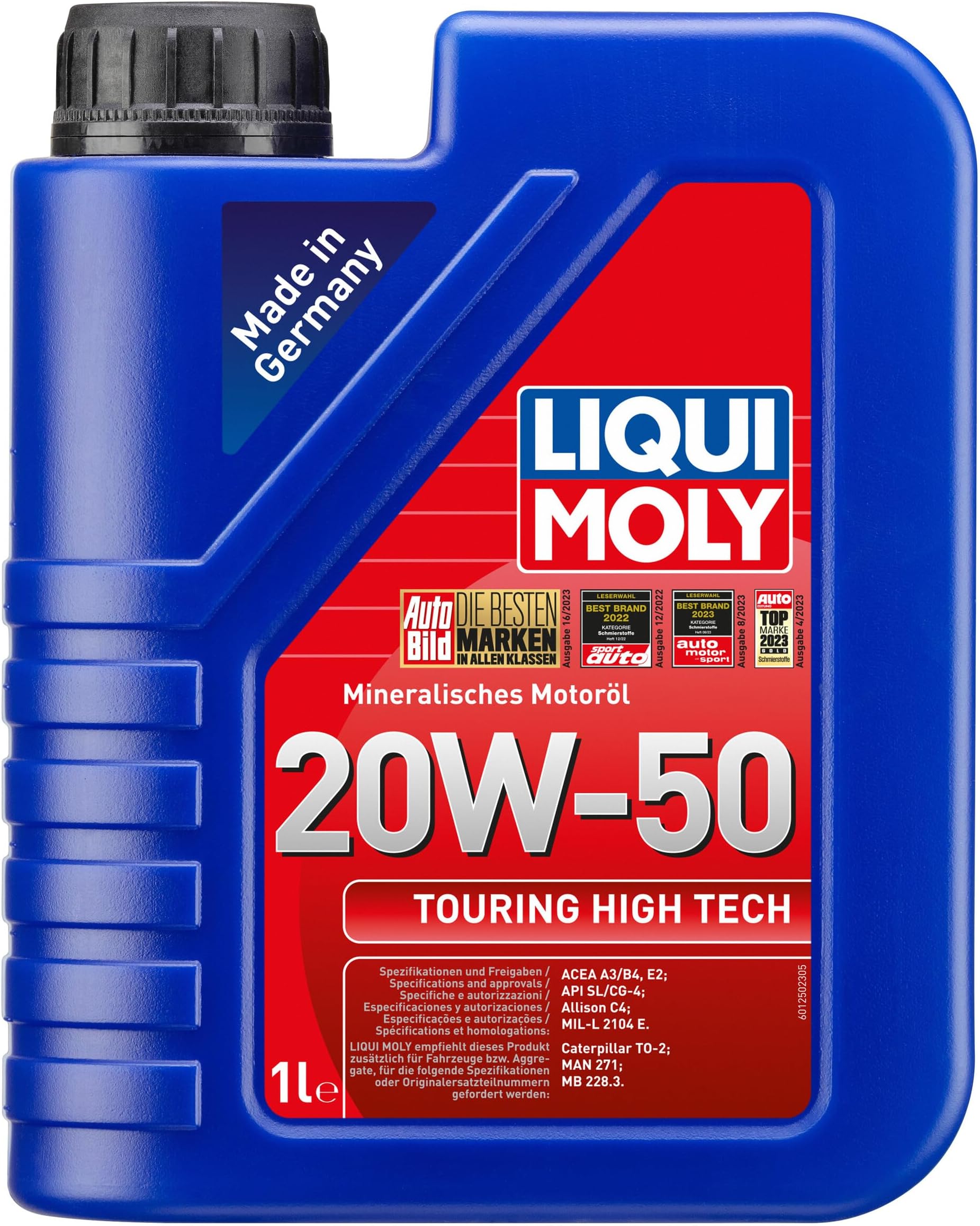 LIQUI MOLY Touring High Tech 20W-50 | 1 L | Mineral motor oil | SKU: 1250