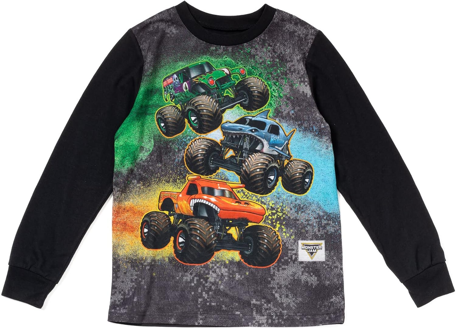 Monster Jam Trucks Pullover Pajama Shirt & Pajama Pants Sleep Set Toddler to Little Kid Grave Digger El Toro Loco Megalodon - Image 2