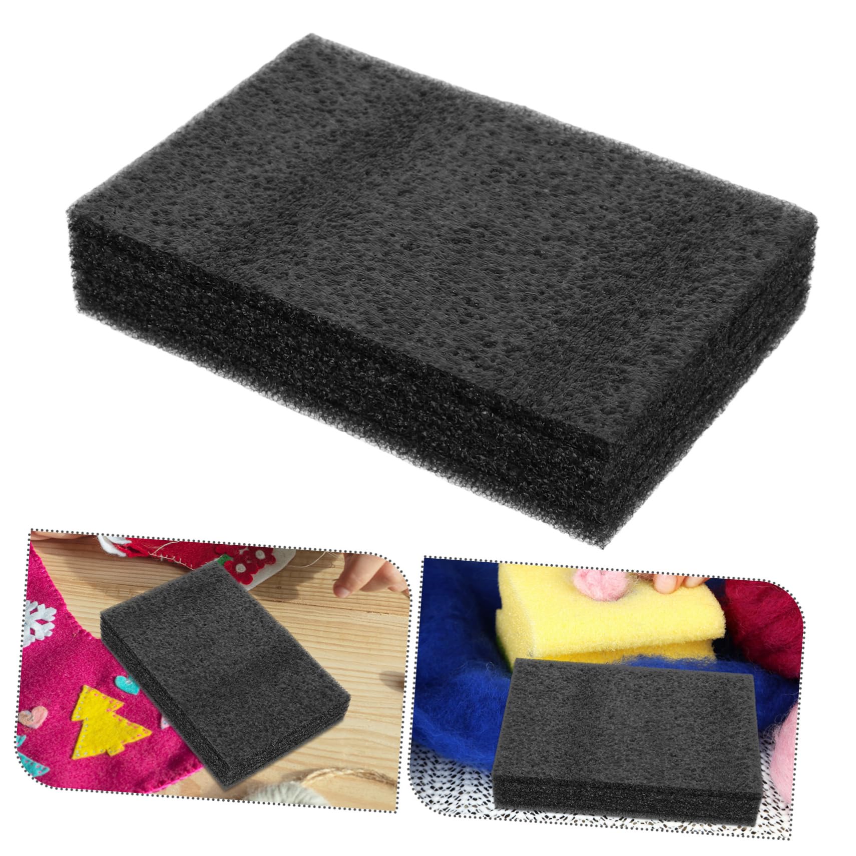 HAPINARY 3pcs Wool Felt Work Pad Foam Block Felting Mat Needle Felting Tool for DIY Kit