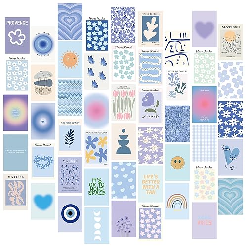 HsentimenH 50 Pièces Images Esthétiques de Collage Mural, Kit de