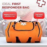 Vista 5 de Ever Ready First Aid Kit de primera respuesta completamente abastecido, naranja