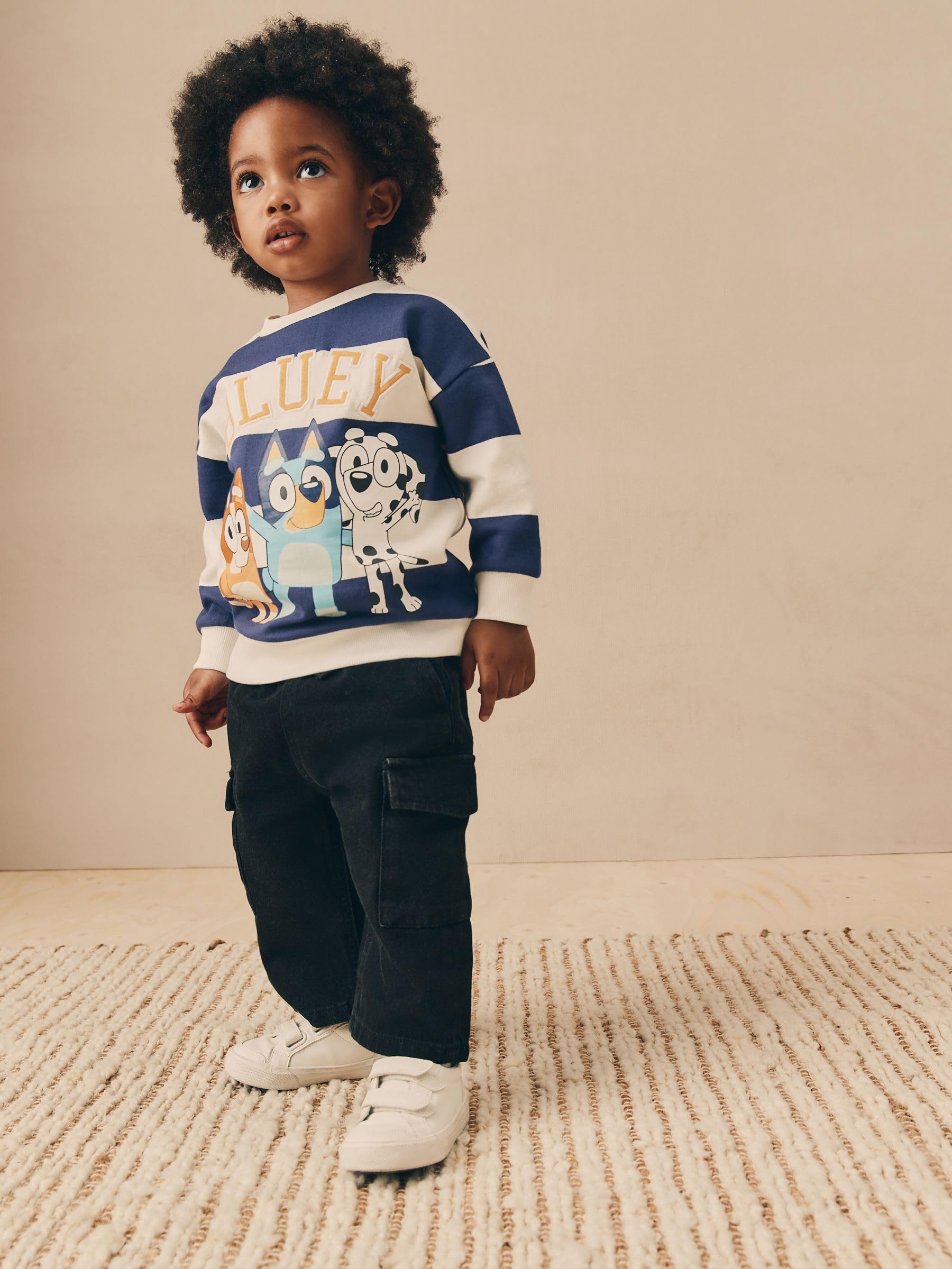 NEXT Jungen Bluey Sweatshirt mit Rundhalsausschnitt Baumwolle 80-128
